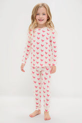 Pink Chickens Kids Bamboo Pj Set